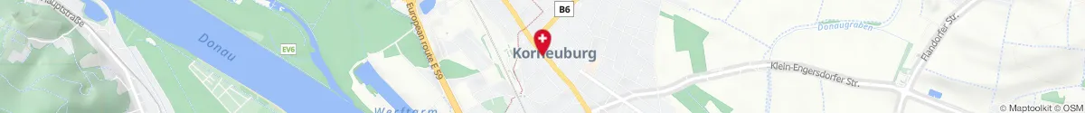 Kartendarstellung des Standorts für Kreisapotheke Zum schwarzen Adler in 2100 Korneuburg